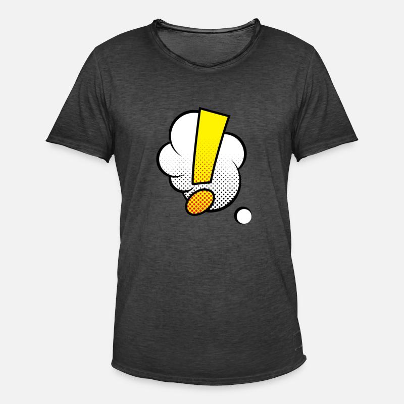 Comic Comicstyle Comic-Strips Ausrufezeichen - Männer Vintage T-Shirt - Vintage Schwarz