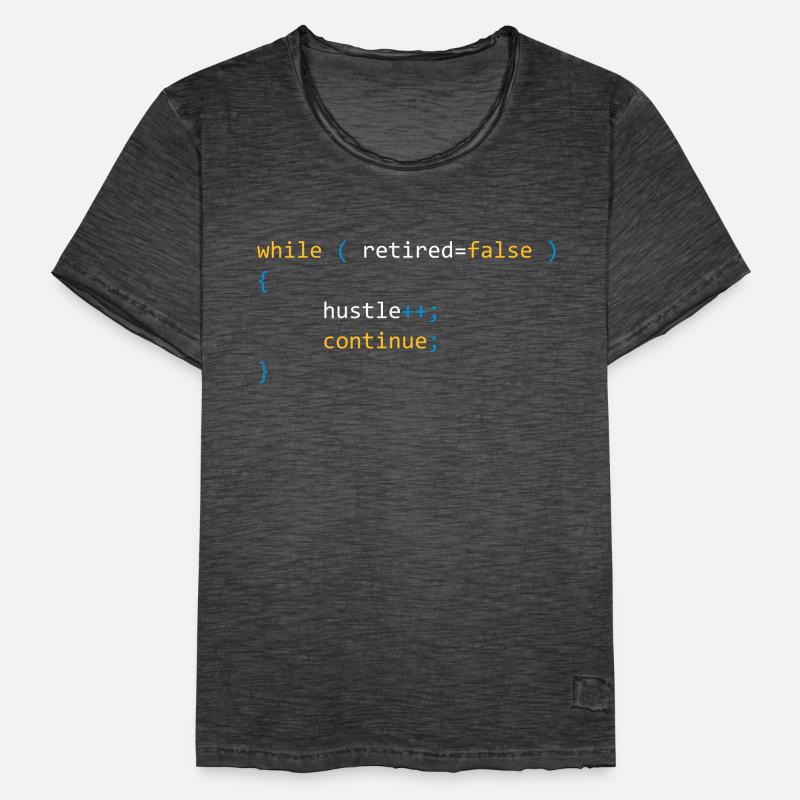 CONTINUER HÂTE EN CAS DE NON RETIRÉ - JAVA CODE T-shirt vintage Homme