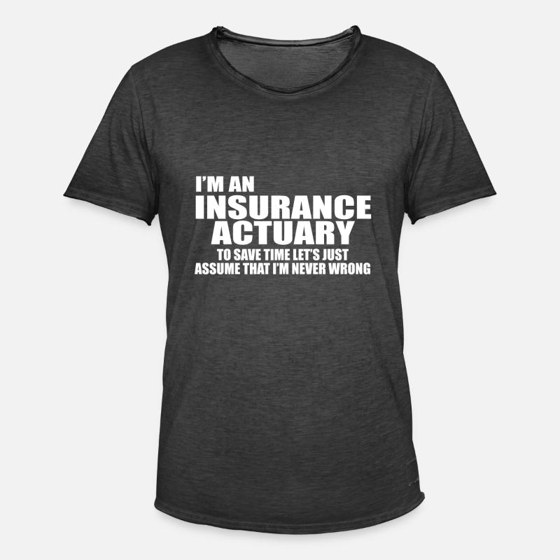 Insurance Actuary - Männer Vintage T-Shirt - Vintage Schwarz