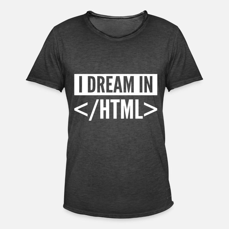 Lustige Codierung Web-Entwickler - Männer Vintage T-Shirt - Vintage Schwarz