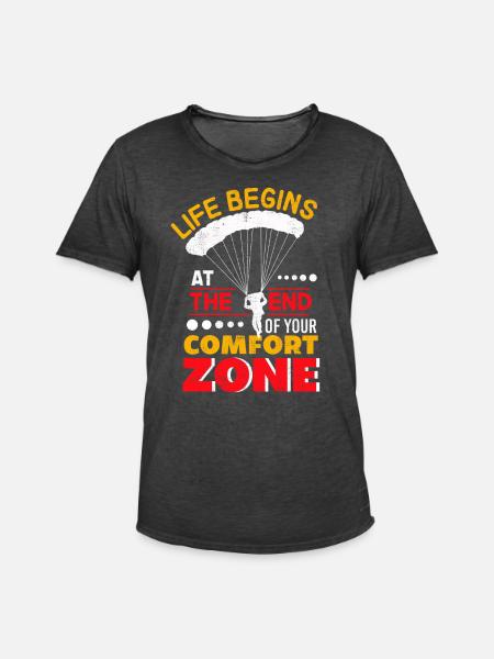 gleitschirmfliegen, gleitschirm, gleitschirmfliege - Männer Vintage T-Shirt - Vintage Schwarz