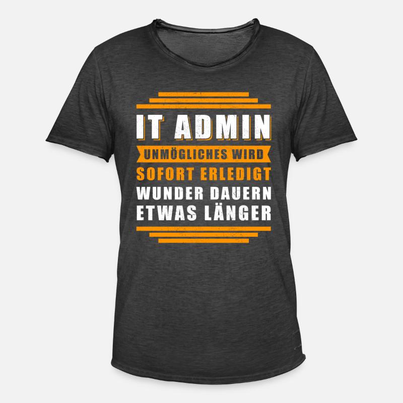 IT-Administrator IT Admin Informatiker Geschenk - Männer Vintage T-Shirt - Vintage Schwarz