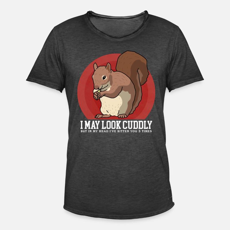 Süßes Eichhörnchen Hörnchen Geschenk - Männer Vintage T-Shirt - Vintage Schwarz