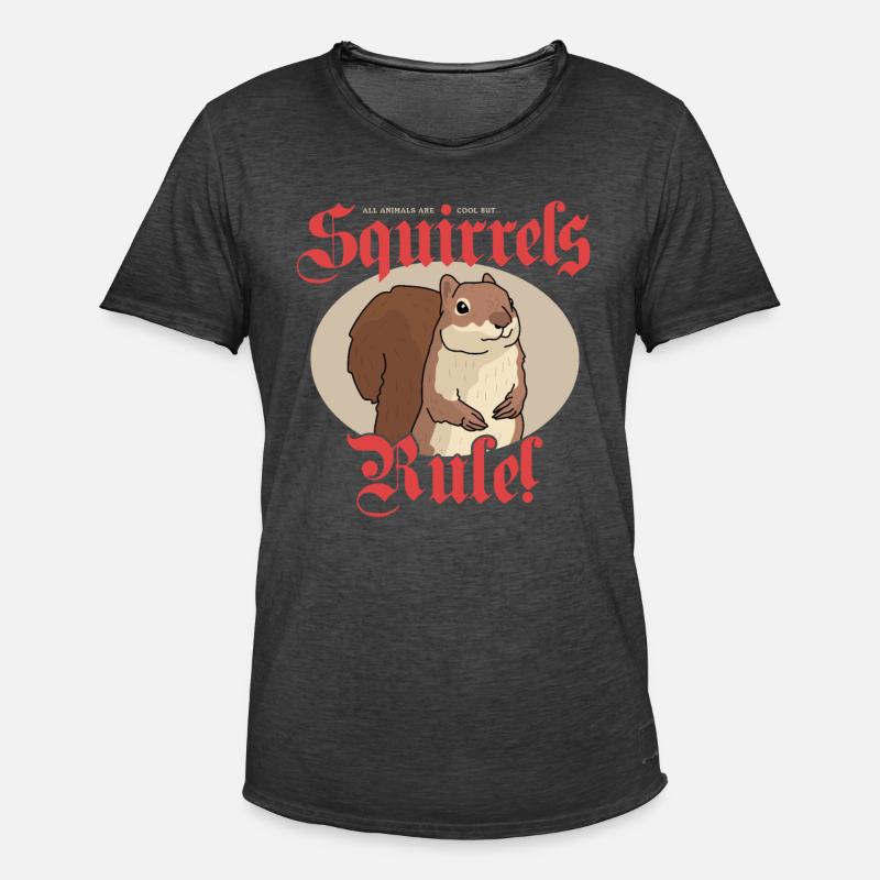 Süßes Eichhörnchen Grauhörnchen Hörnchen Geschenk - Männer Vintage T-Shirt - Vintage Schwarz