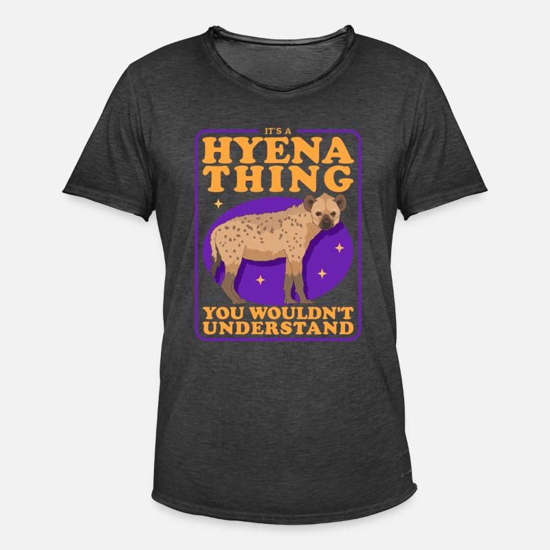 Hyäne Tüpfelhyäne Hyänen Geschenk - Männer Vintage T-Shirt - Vintage Schwarz