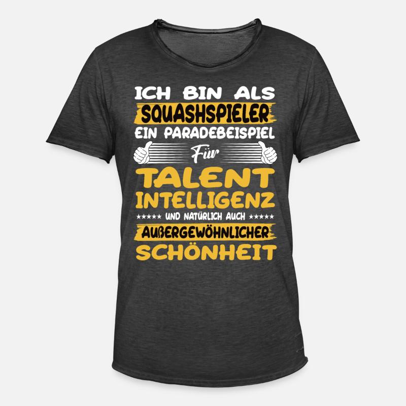 Squashspieler ein Paradebeispiel Squash - Männer Vintage T-Shirt - Vintage Schwarz