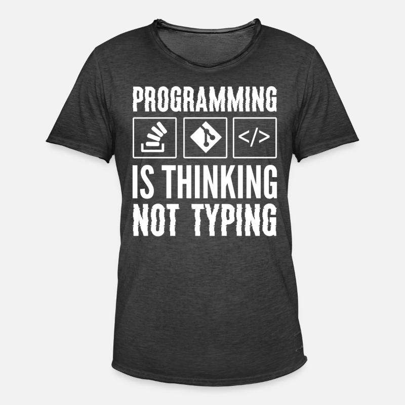 Lustiger Softwareentwickler Computerprogrammierer - Männer Vintage T-Shirt - Vintage Schwarz