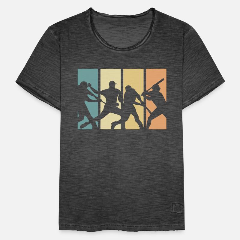 Baseball Retro Evolution Design for Men's Vintage T-Shirt