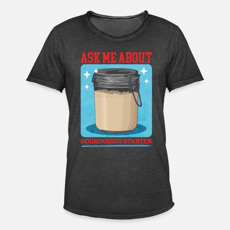 Sauerteig Starter Sauerteigstarter Geschenk - Männer Vintage T-Shirt - Vintage Schwarz