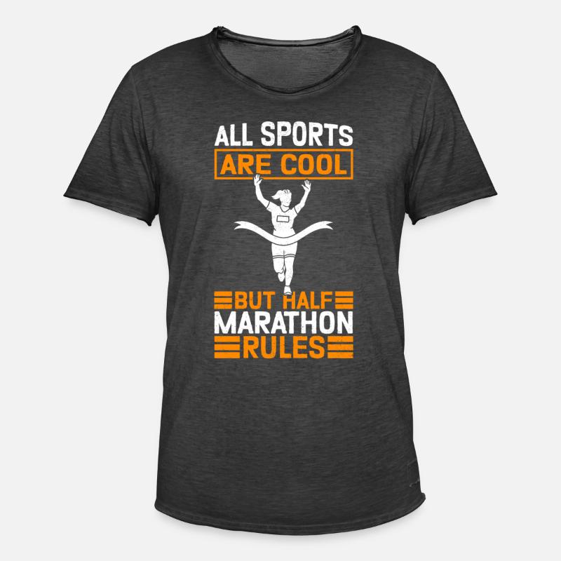 Halbmarathon Halb-Marathon Geschenk - Männer Vintage T-Shirt - Vintage Schwarz