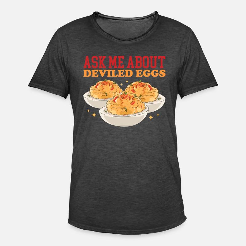 Stuffed Eggs Deviled Eggs Gift - Men's Vintage T-Shirt - washed black