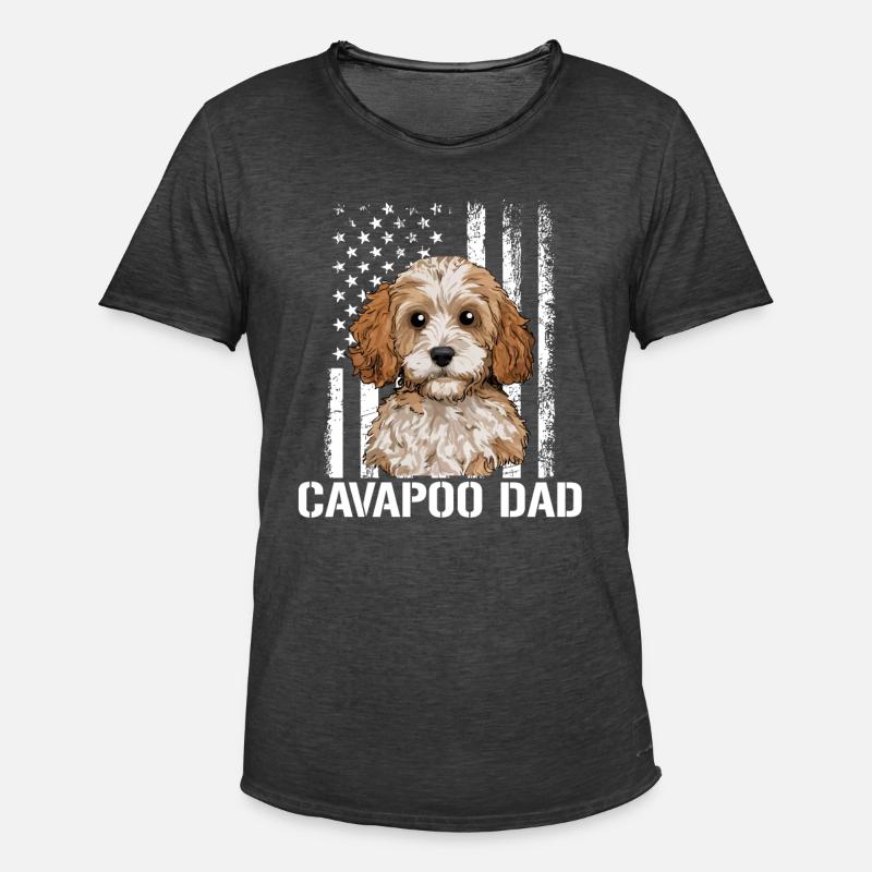 cavapoo dog, cavapoo - Männer Vintage T-Shirt - Vintage Schwarz