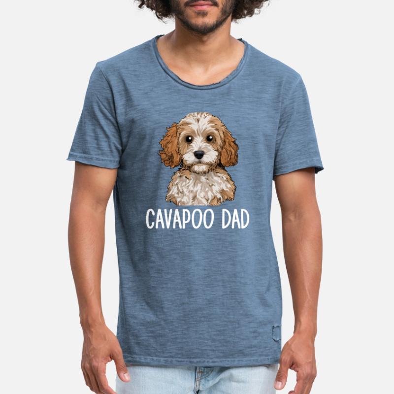 cavapoo dad, cavapoo Männer Vintage T-Shirt