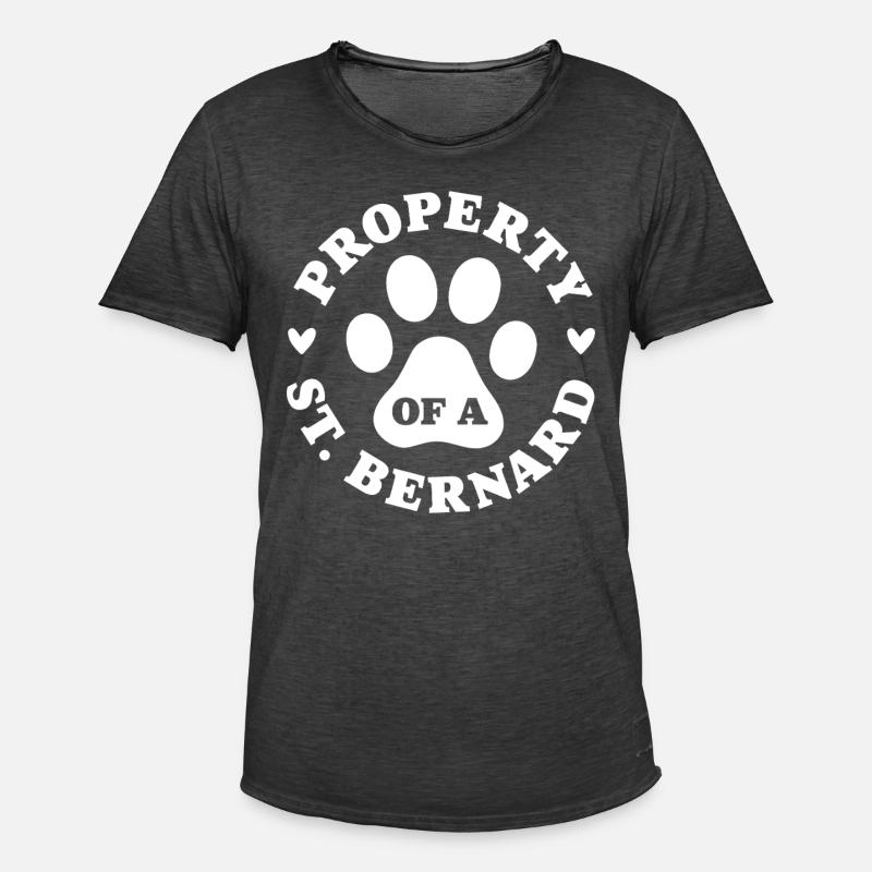 Eigentum eines Bernhardiners - Männer Vintage T-Shirt - Vintage Schwarz