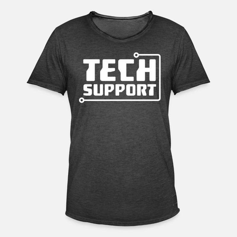 Technischer Support - Männer Vintage T-Shirt - Vintage Schwarz