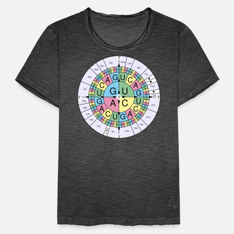 Biochemistry RNA codon code sun Men's Vintage T-Shirt