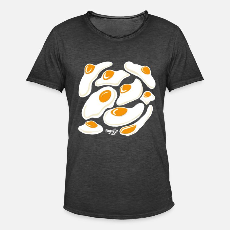 Eggs Eggs Eggs - Men's Vintage T-Shirt - washed black