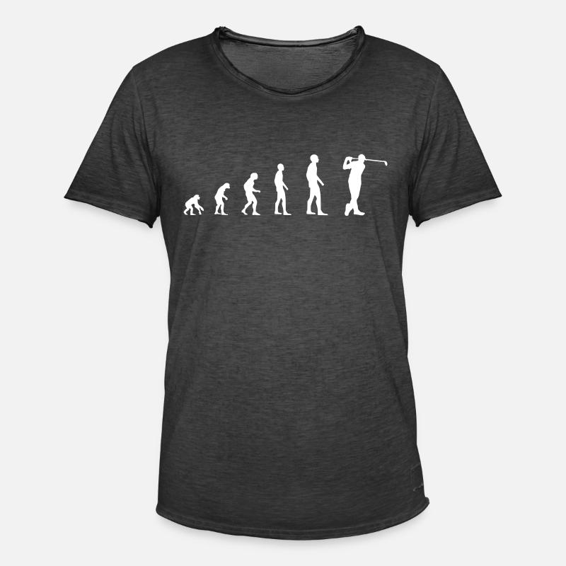 Golf – Evolution - Männer Vintage T-Shirt - Vintage Schwarz