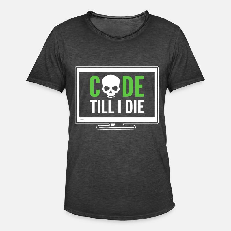 Computerprogrammierer Computerspezialist - Männer Vintage T-Shirt - Vintage Schwarz