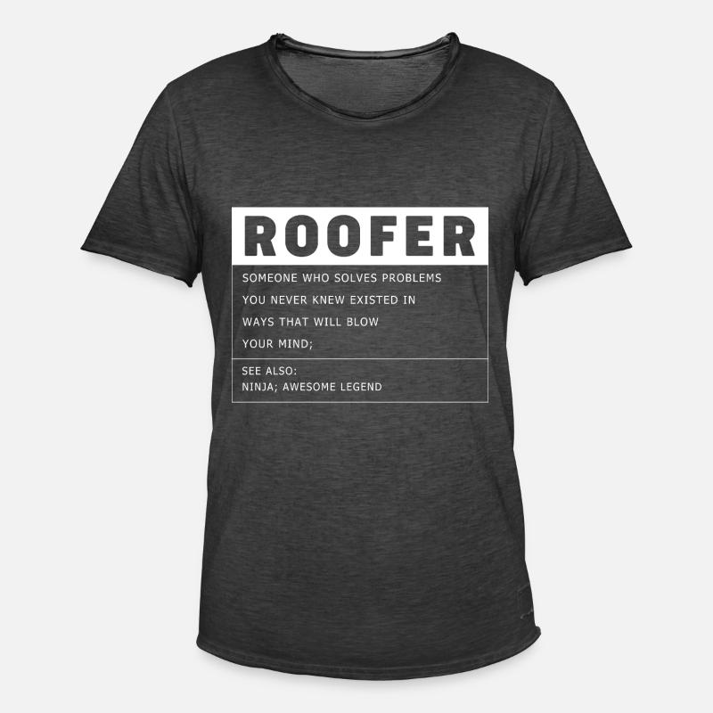 Dachdecker Handwerker Beruf Spruch - Männer Vintage T-Shirt - Vintage Schwarz