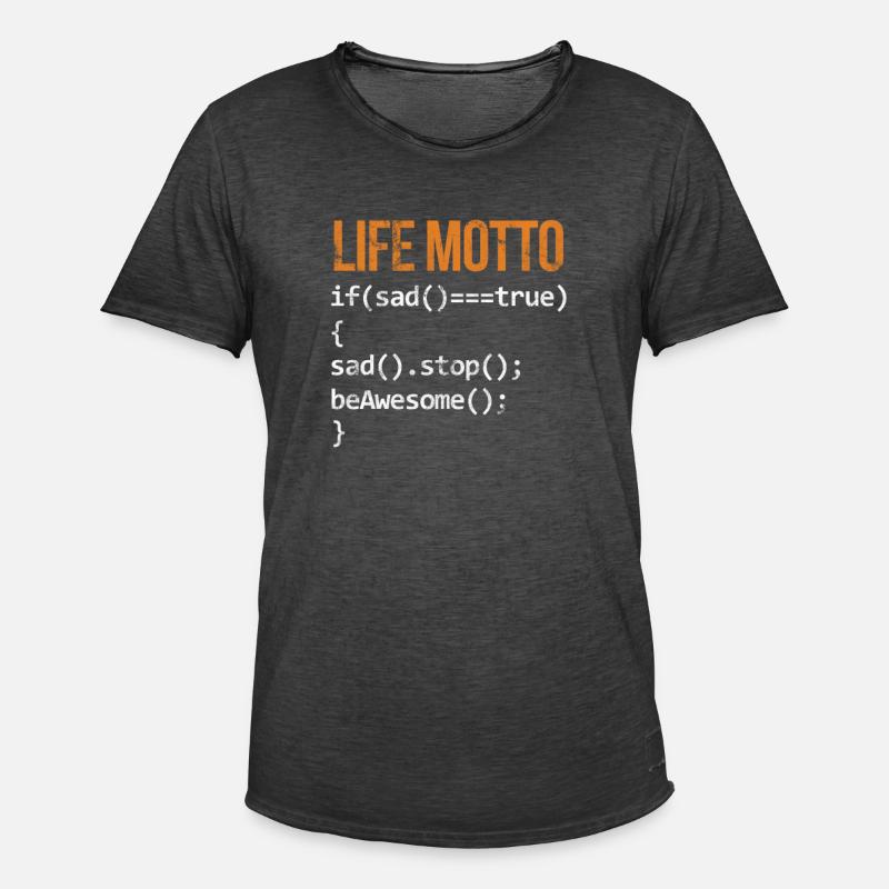 Software developer - Men's Vintage T-Shirt - washed black