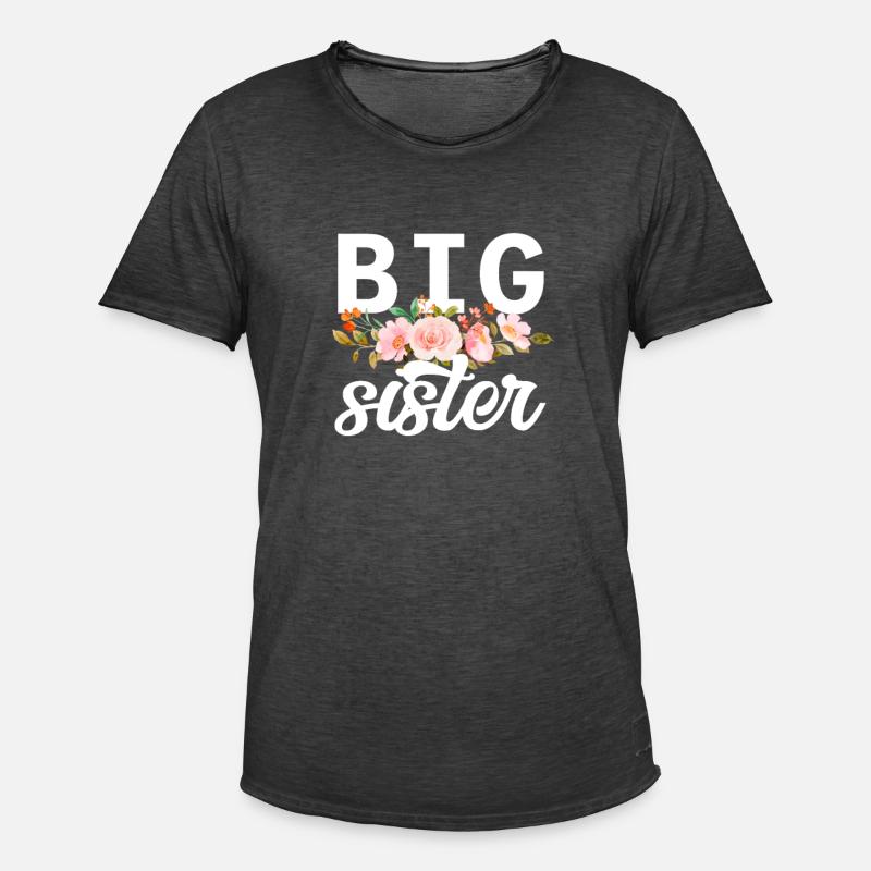 Große Schwester - Männer Vintage T-Shirt - Vintage Schwarz