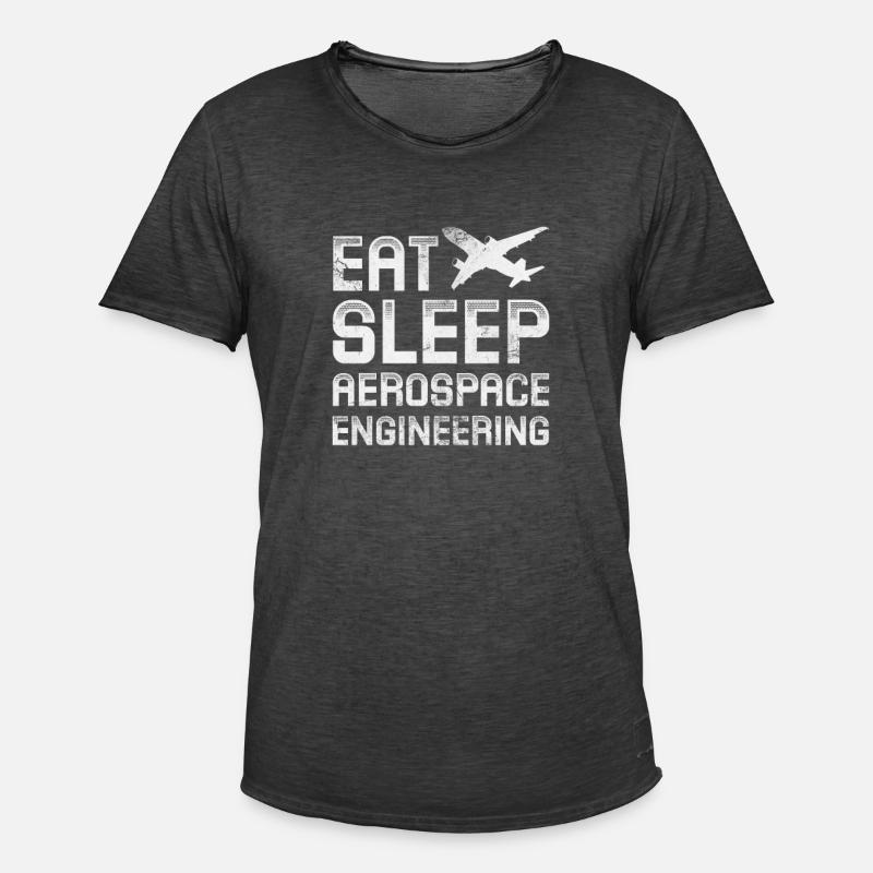Space Engineer Aeronautical Engineer Gift - Men's Vintage T-Shirt - washed black