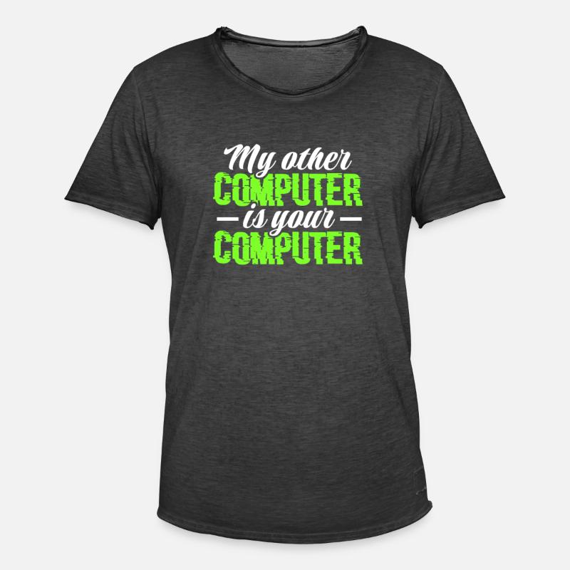 Hacker Coder Computer Hacking Cadeau - T-shirt vintage Homme - noir vintage