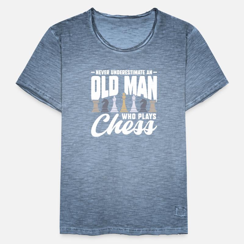 Chess Chessboard Checkmate Chess Player Men's Vintage T-Shirt