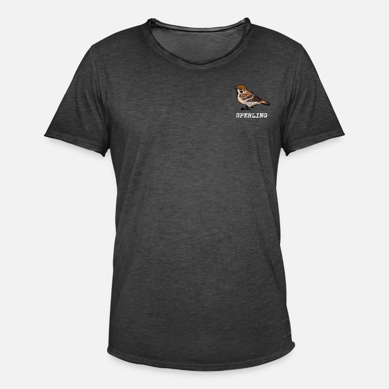 Sperling mit Name hell - Männer Vintage T-Shirt - Vintage Schwarz