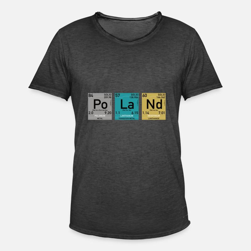 Nerd Elements Poland funy - Männer Vintage T-Shirt - Vintage Schwarz