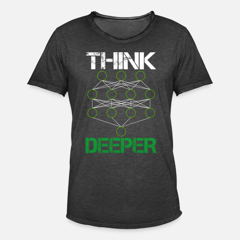 Künstliche Intelligenz think deeper Geschenk - Männer Vintage T-Shirt - Vintage Schwarz