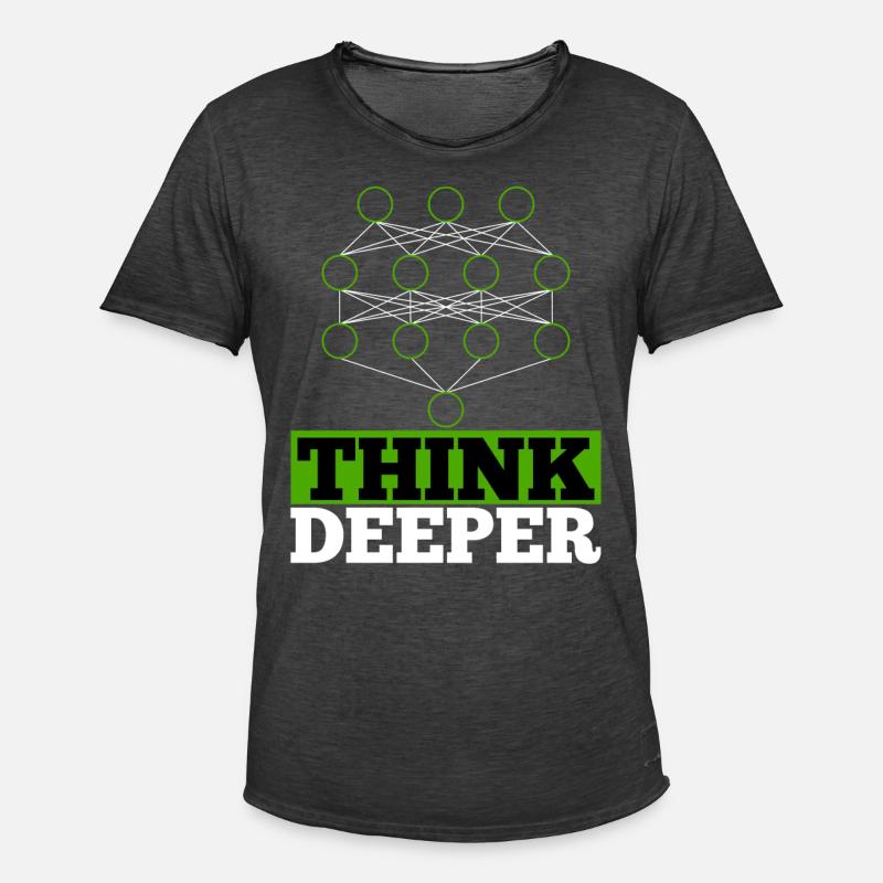 Künstliche Intelligenz think deeper Geschenk - Männer Vintage T-Shirt - Vintage Schwarz