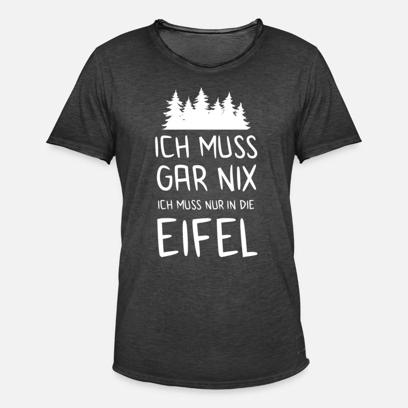 Eifel Gerolstein Eifeler Geschenk - Männer Vintage T-Shirt - Vintage Schwarz