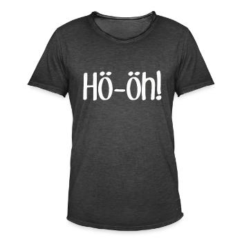 HÖ ÖH - Siegerländer Wittgensteiner Platt Siegen - Männer Vintage T-Shirt - Vintage Schwarz - Vorne