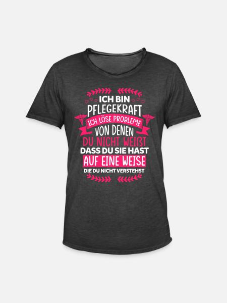 Pflegekraft Altenpfleger Altenpflegerin Geschenk - Männer Vintage T-Shirt - Vintage Schwarz