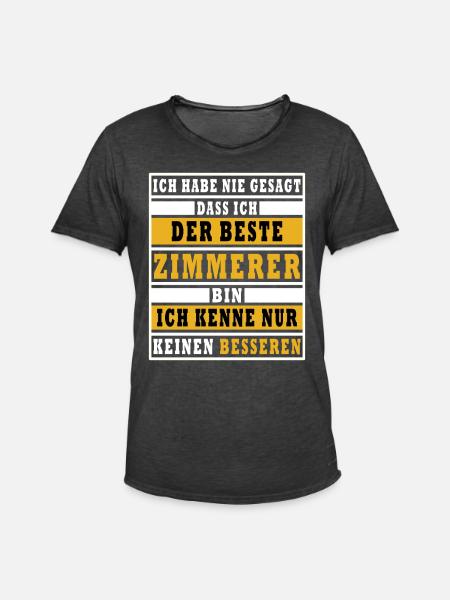 Bester Zimmerer Spruch Sprüche - Männer Vintage T-Shirt - Vintage Schwarz