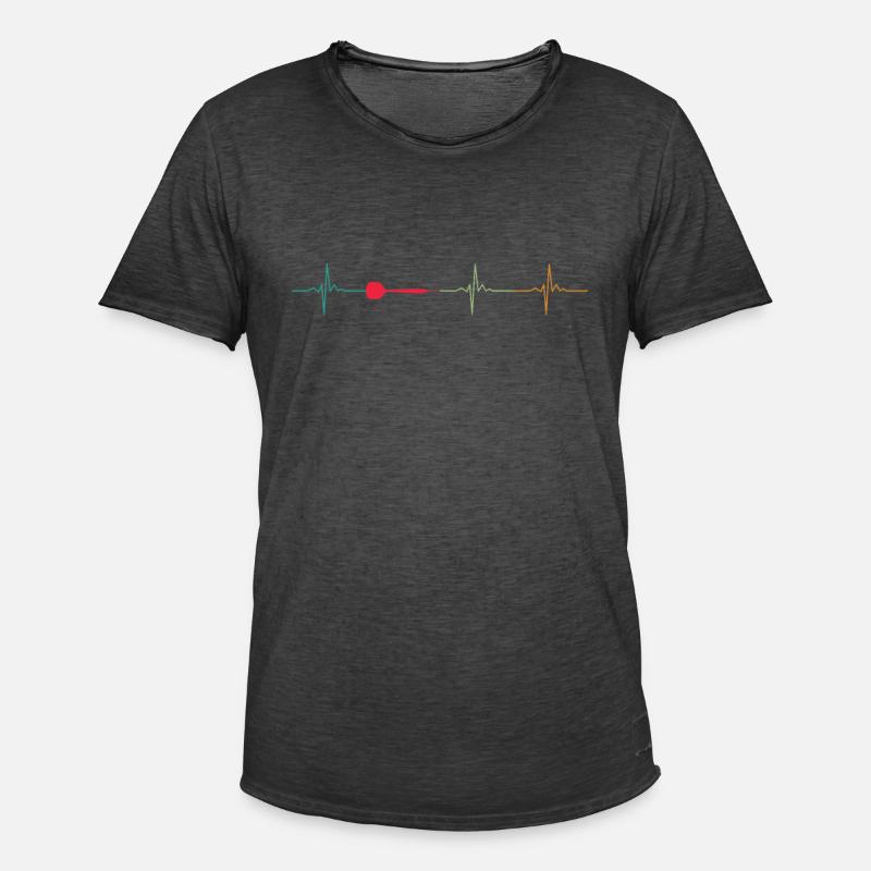 Dart Herfrequenz Herzschlag - Männer Vintage T-Shirt - Vintage Schwarz
