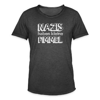 Antifa DEMO Afd Rassismus Gegen rechts Geschenk - Männer Vintage T-Shirt - Vintage Schwarz - Vorne