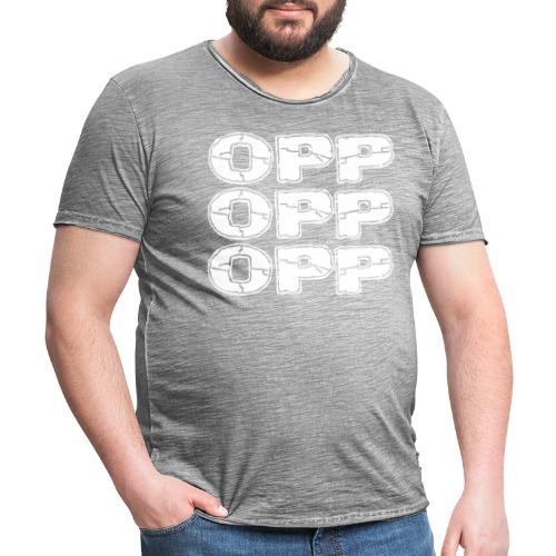 OPP Logo White - Miesten vintage t-paita