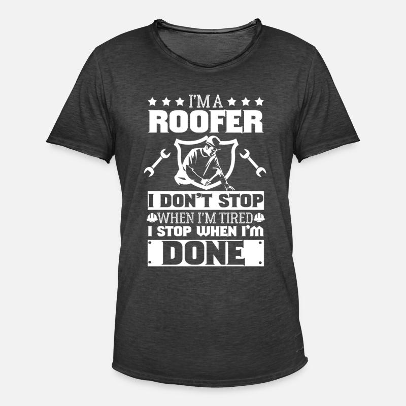 Ich Bin Dachdecker - Männer Vintage T-Shirt - Vintage Schwarz