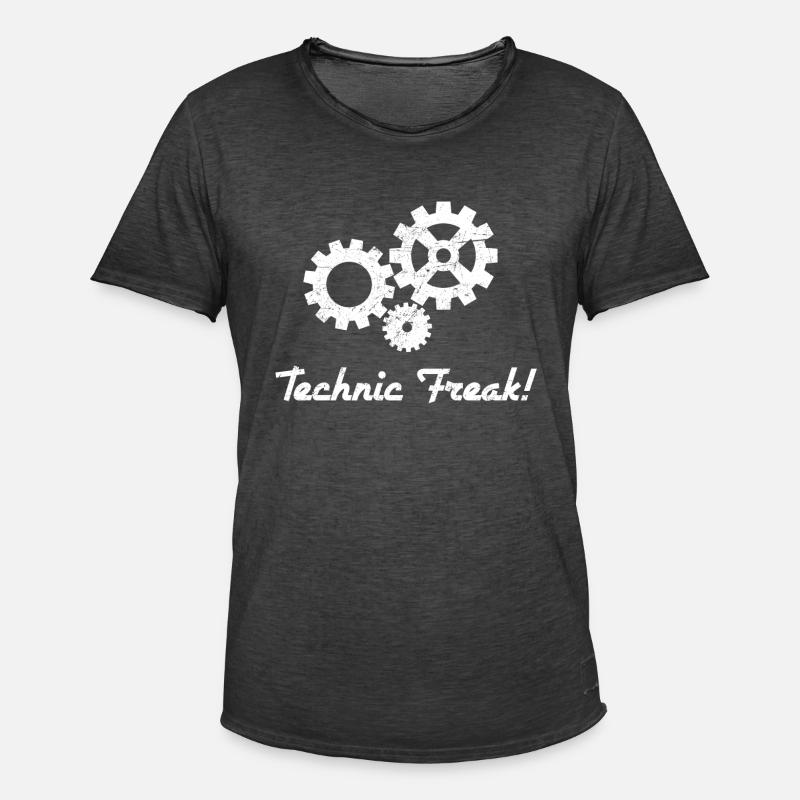 Techniker - Männer Vintage T-Shirt - Vintage Schwarz