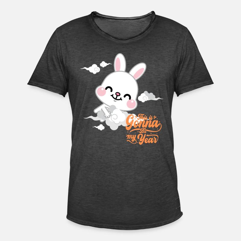 DAS WIRD MEIN JAHR SEIN - Männer Vintage T-Shirt - Vintage Schwarz