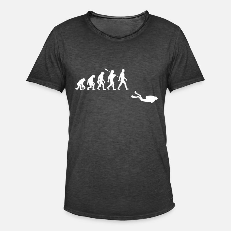 Evolution Diving Diver - Men's Vintage T-Shirt - washed black