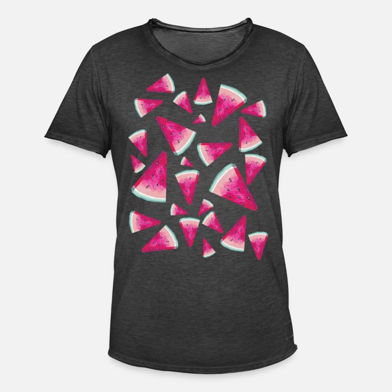 Pastèque Pastèque Pattern - T-shirt vintage Homme - noir vintage