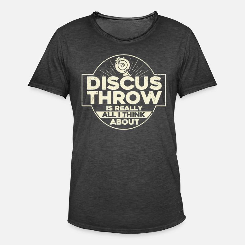 Diskuswerfen Diskuswerfer Geschenk - Männer Vintage T-Shirt - Vintage Schwarz