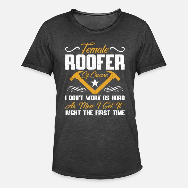 Dachdecker Geschenk Arbeit Handwerker Dachdecker - Männer Vintage T-Shirt - Vintage Schwarz