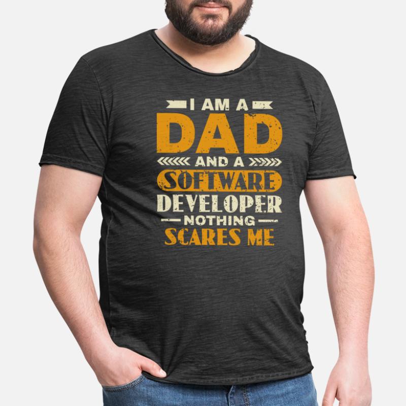Software Developer Dad - Software Programmierer Männer Vintage T-Shirt