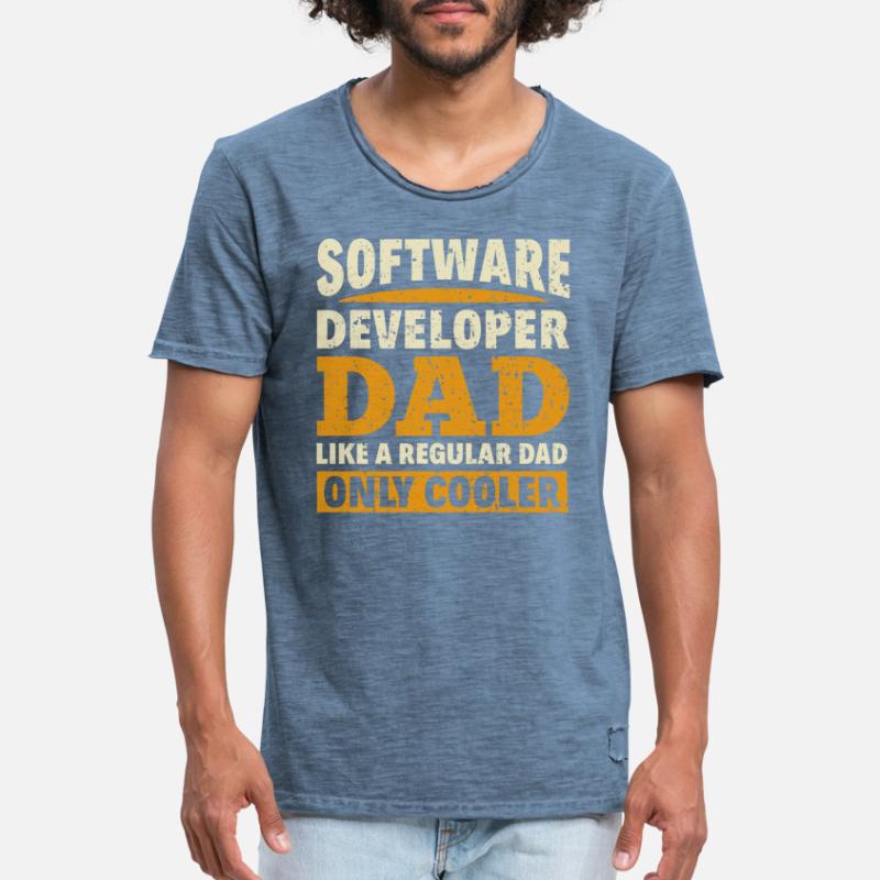 Software Developer Dad - Software Programmer Men's Vintage T-Shirt