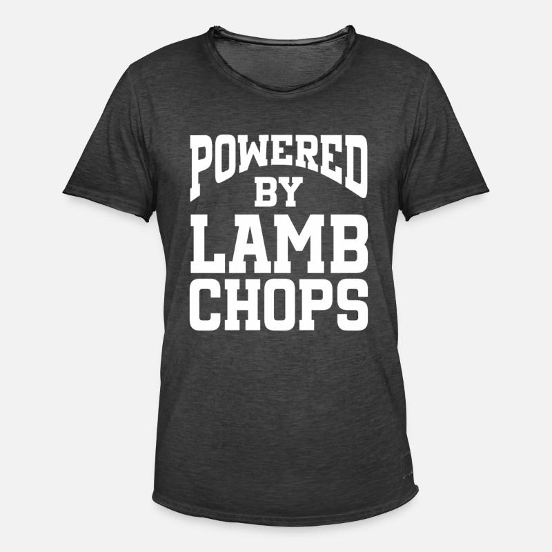 Powered By Lamb Chops - Männer Vintage T-Shirt - Vintage Schwarz